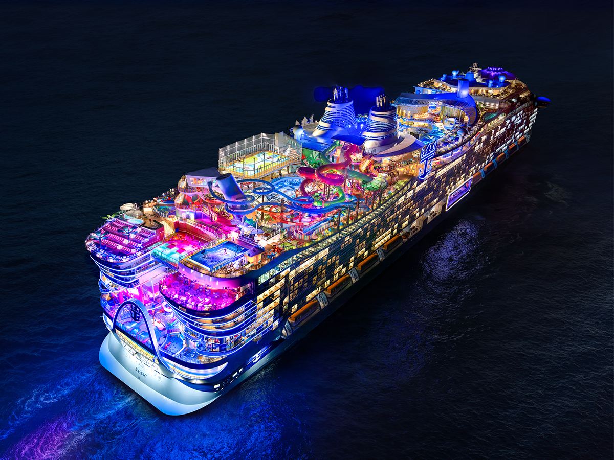 Cruise ship at sea