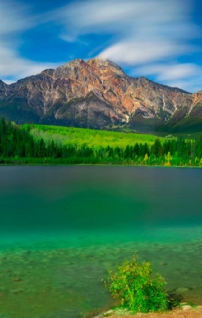 Pyramid Mountain above Patricia Lake in Jasper National Park