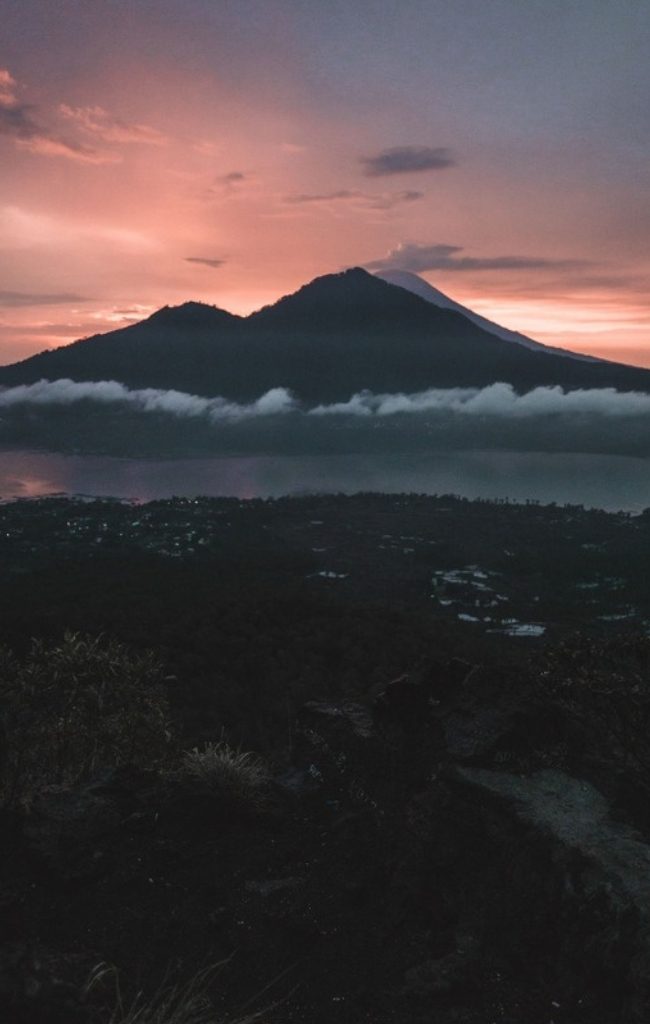 Sunrise over Mount Batur in Bali