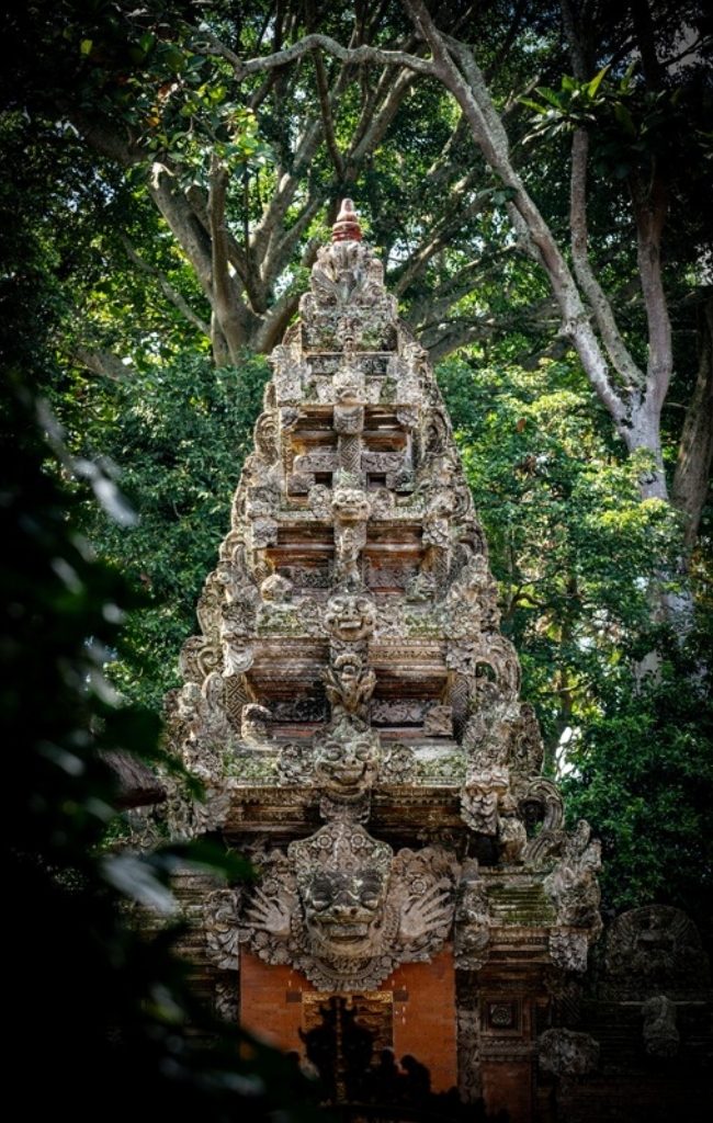 An ancient temple in the jungle near Ubud