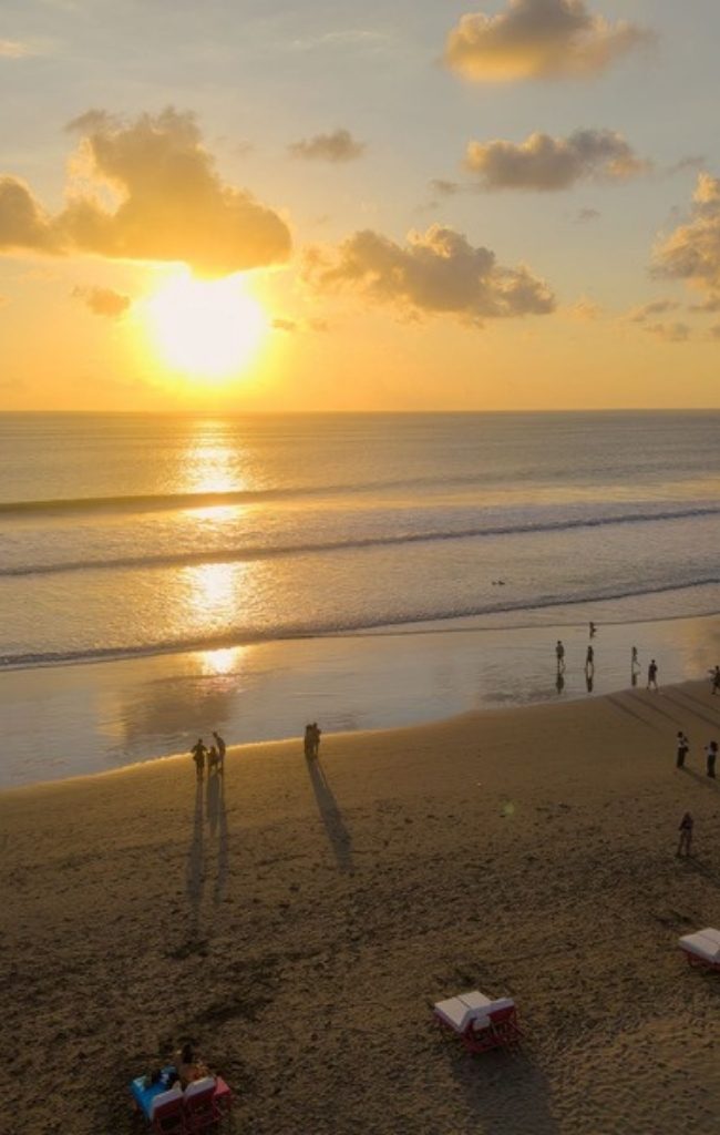 Sunset on Seminyak Beach in Bali