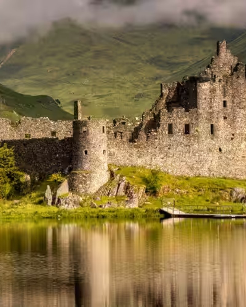 Kilchurn Castle reflected in Loch Awe, Scotland