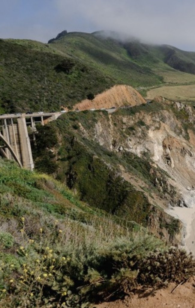 Bixby Creek Bridge above the rugged Big Sur coast