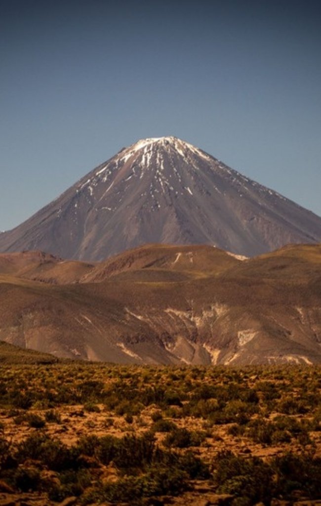 Licancabur Volcano rising above the Atacama Desert