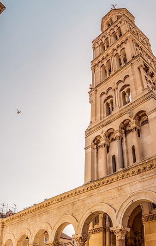The bell tower of the Cathedral of St. Domnius in Diocletian's Palace, Split