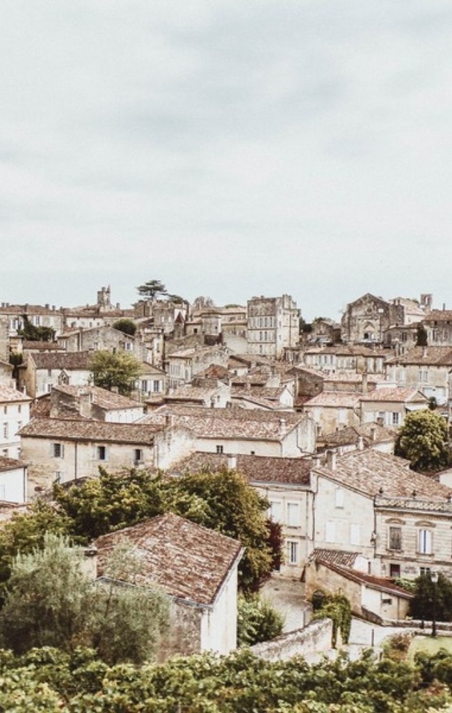 The medieval village of Saint-Emilion among the Bordeaux vineyards