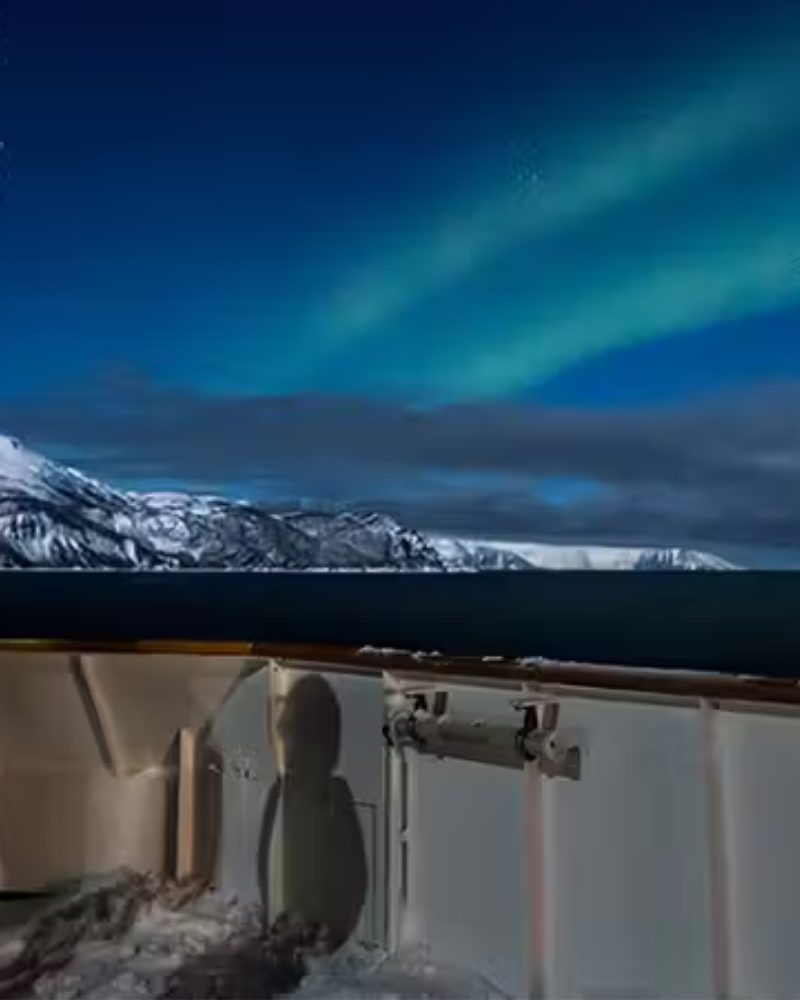 The Northern Lights seen from a ship's deck