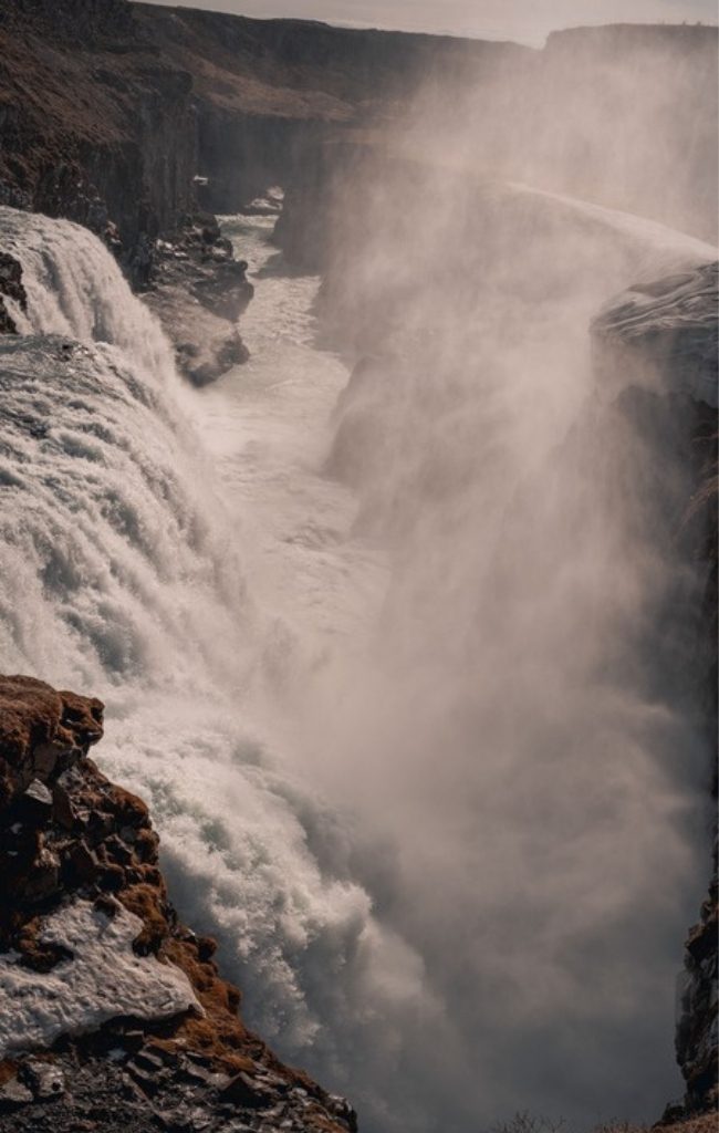 Gullfoss waterfall on the Golden Circle in Iceland