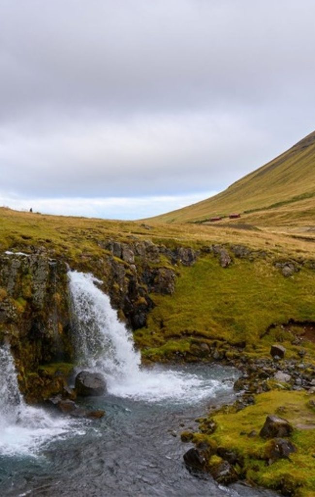 Kirkjufell mountain and its waterfalls on the Snaefellsnes Peninsula