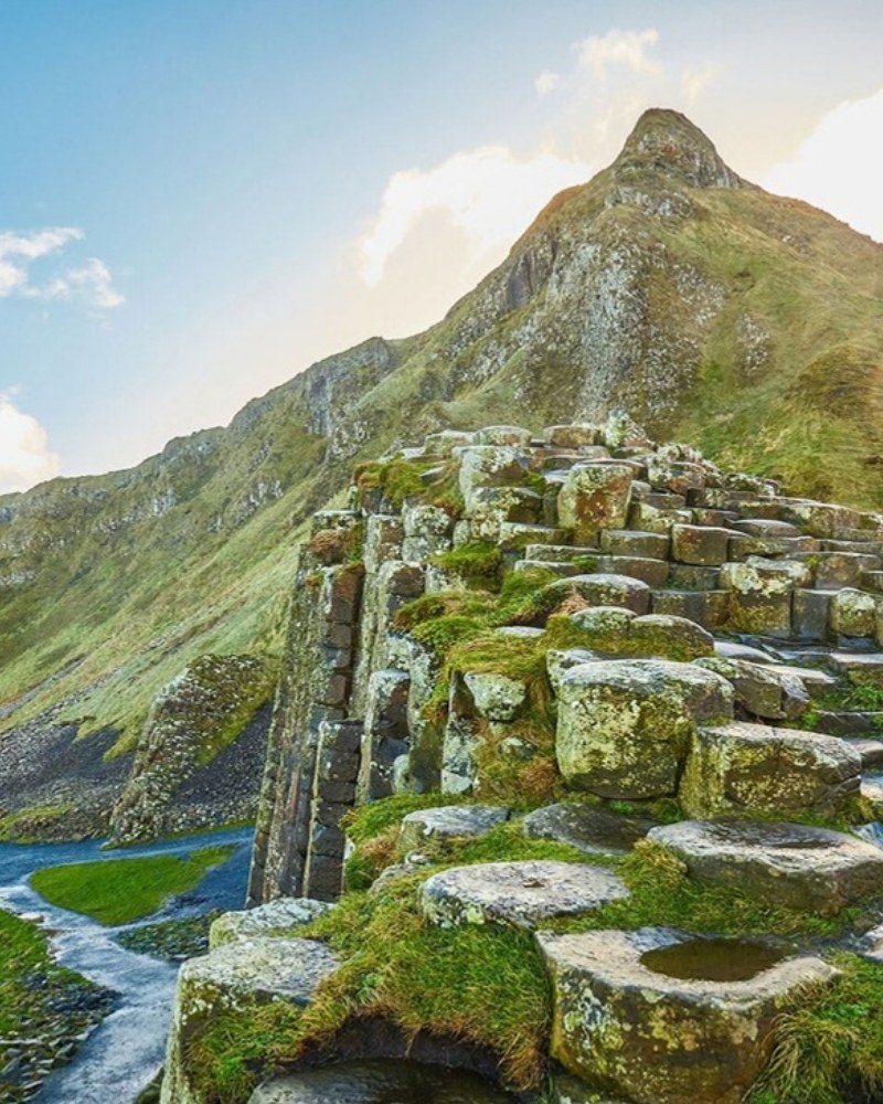 The Giant's Causeway basalt columns in Northern Ireland