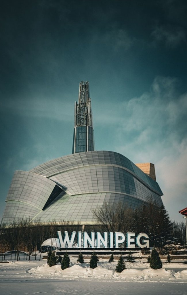 The Canadian Museum for Human Rights in winter
