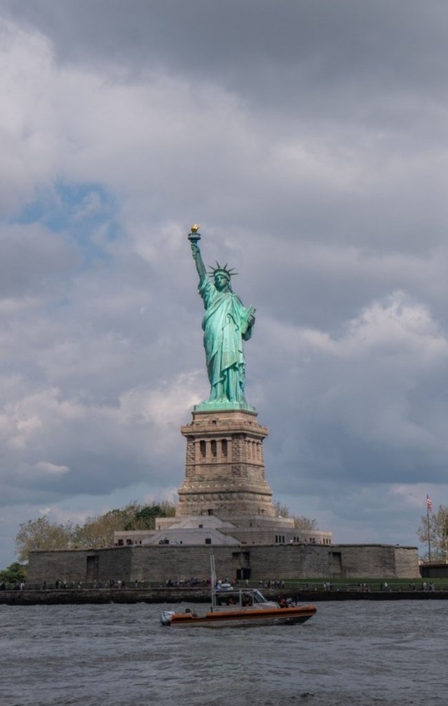 The Statue of Liberty in New York Harbor