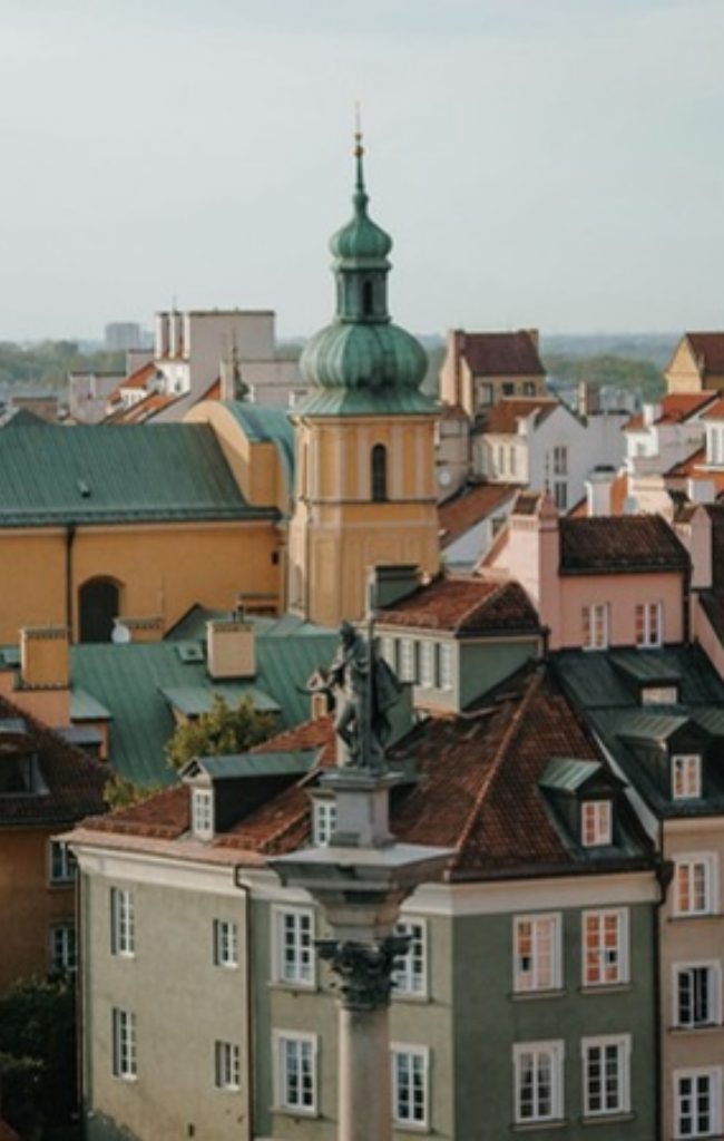 Colorful rooftops of the Old Town in Warsaw