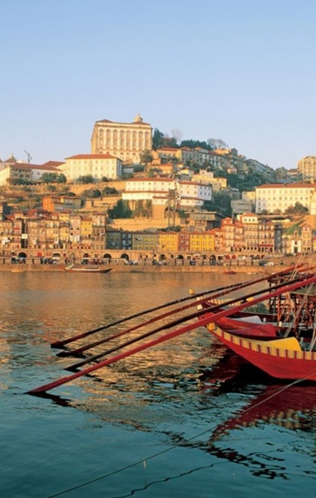 Rabelo boats on the Douro below Porto's Ribeira district