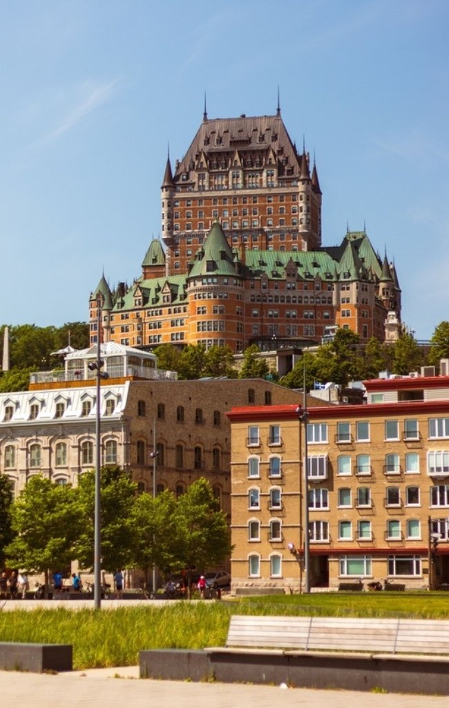 The Château Frontenac rising above Old Quebec on a summer day