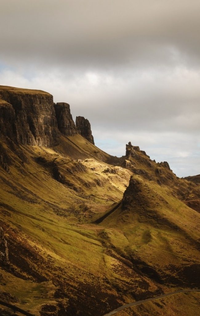The rocky ridges of the Quiraing on the Isle of Skye