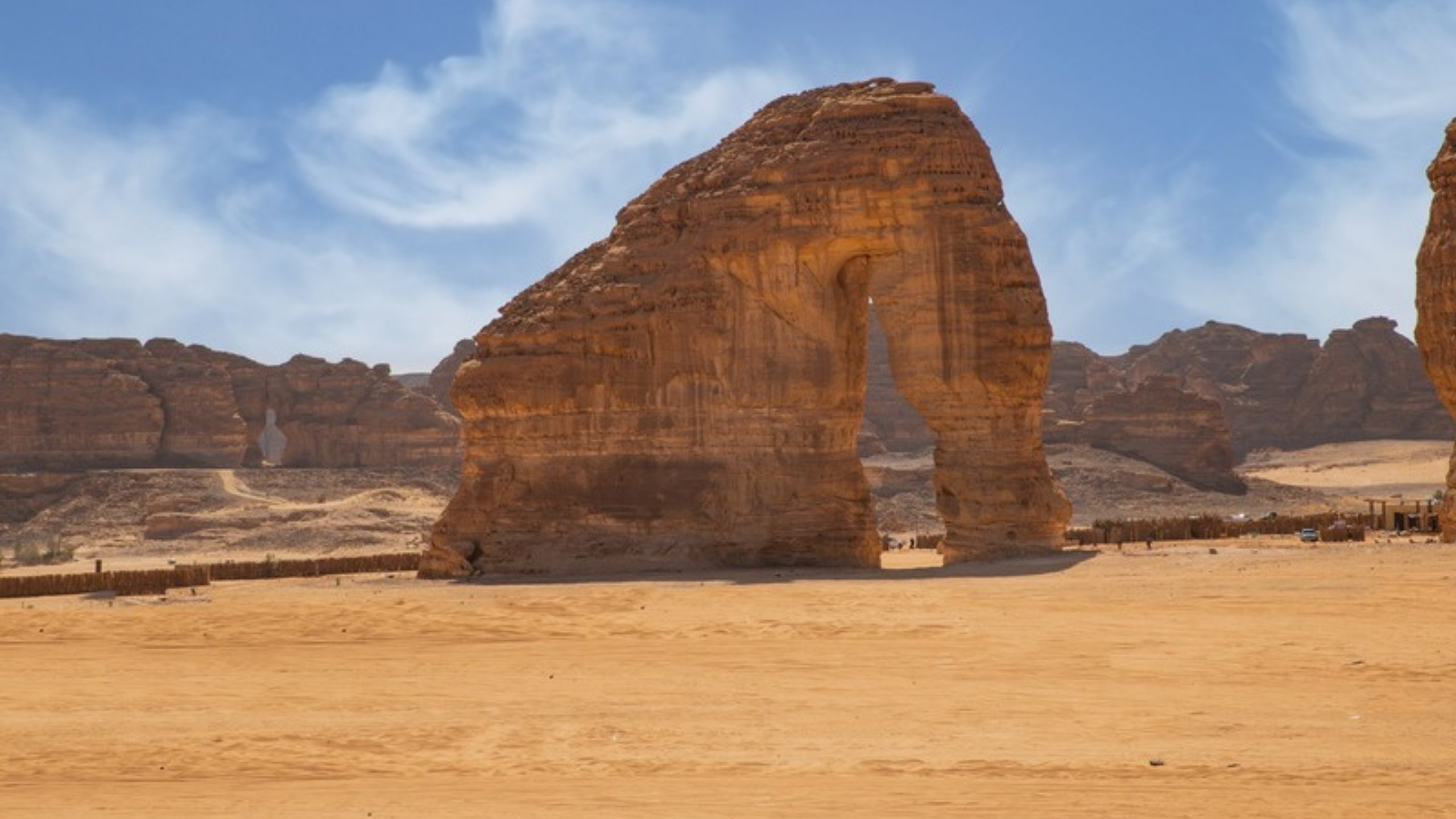 Elephant Rock rising from the desert in AlUla