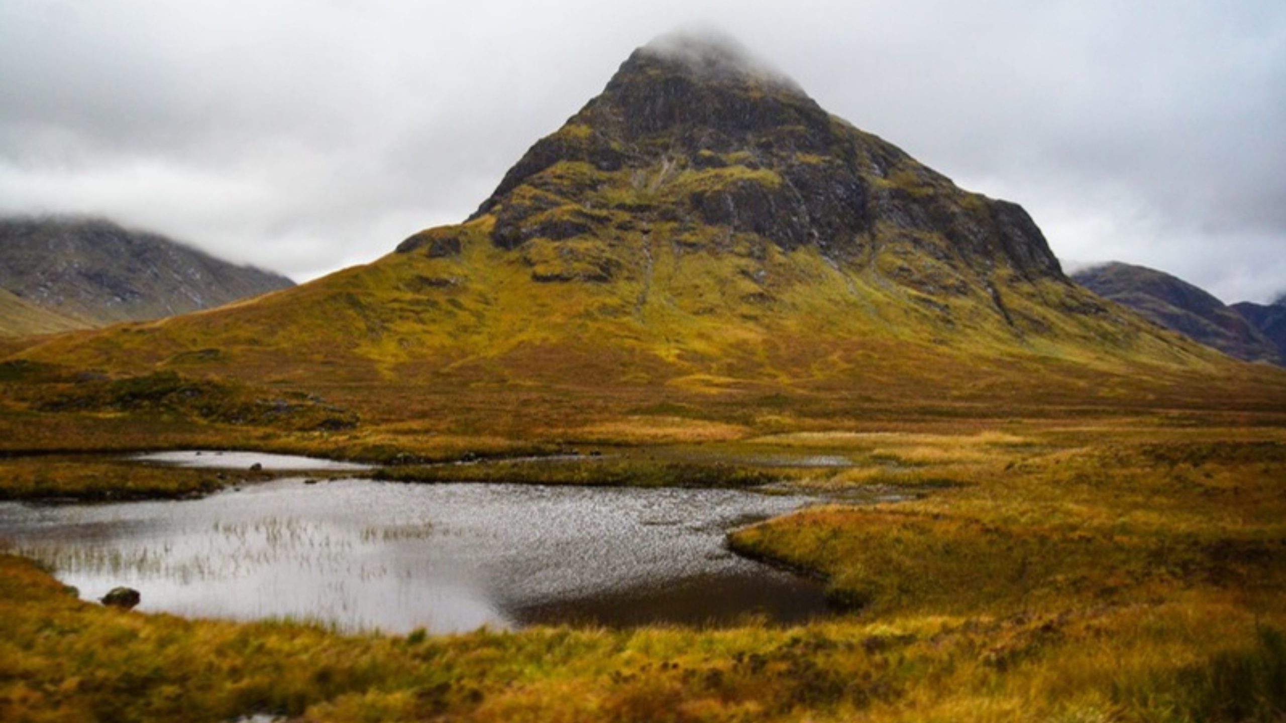 Mountains of Glen Coe in the Scottish Highlands in autumn