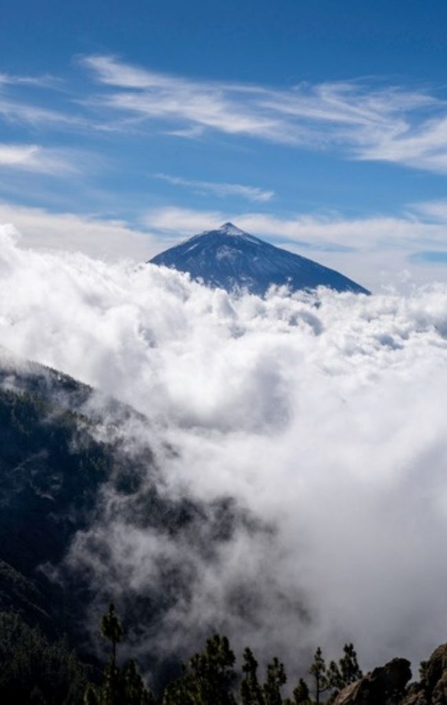 Mount Teide above the clouds in the Canary Islands
