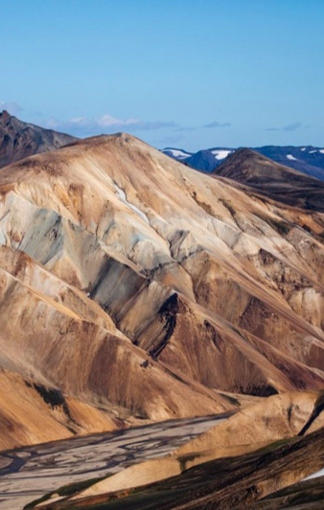 Colorful rhyolite mountains in the Icelandic highlands