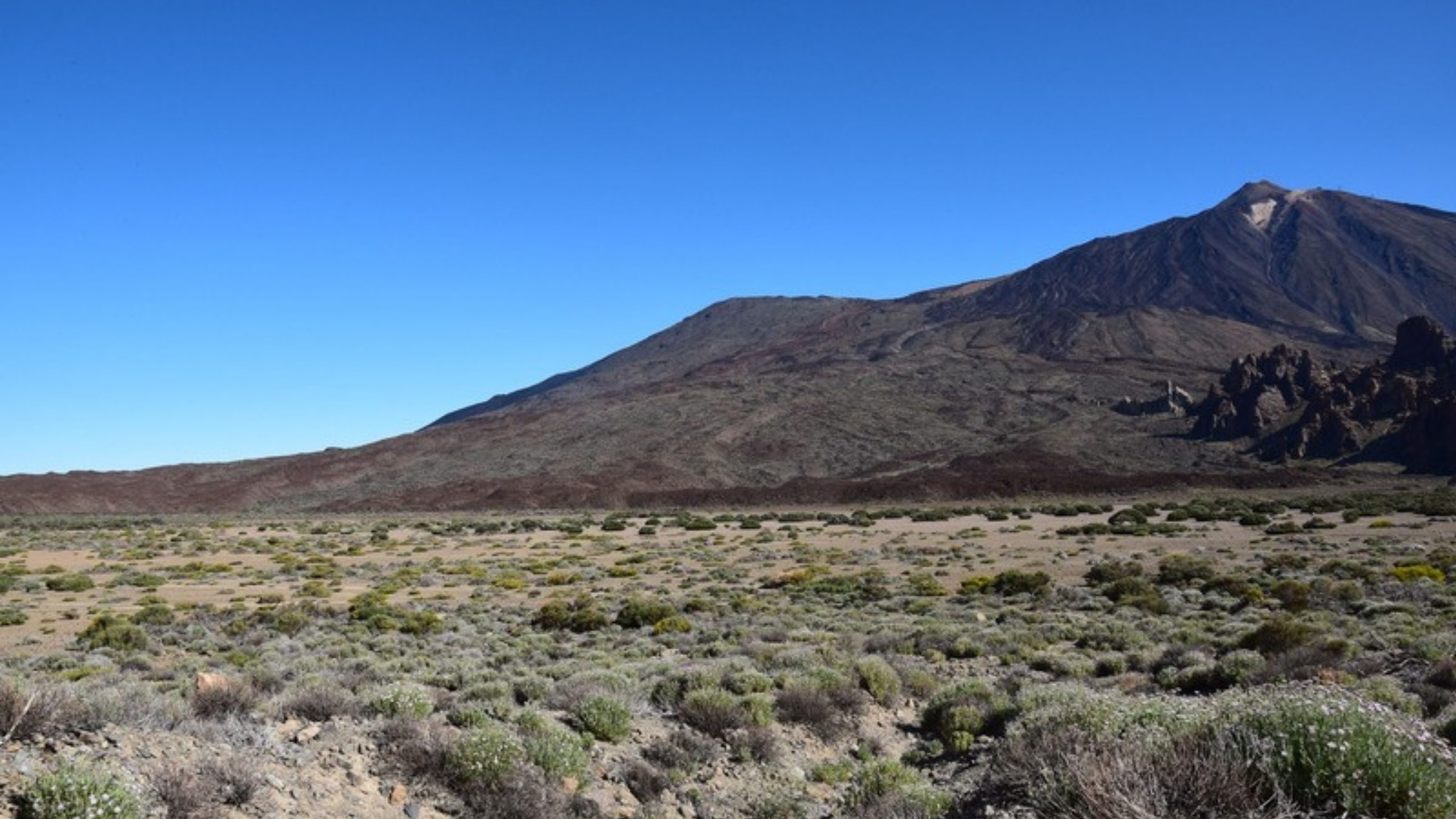 Mount Teide above its volcanic landscape