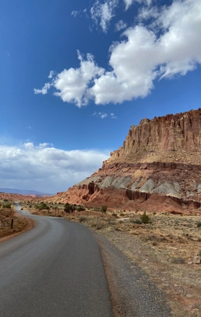 A road through Utah's red rock formations