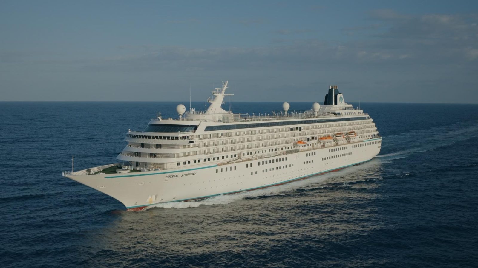 Crystal ship at sea