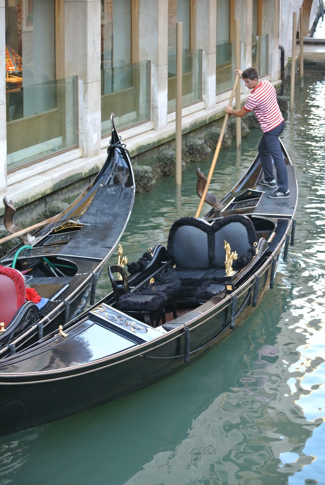 Gondola on a canal in Venice